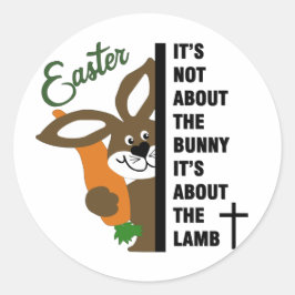 Adesivo Redondo Christian Easter Bunny