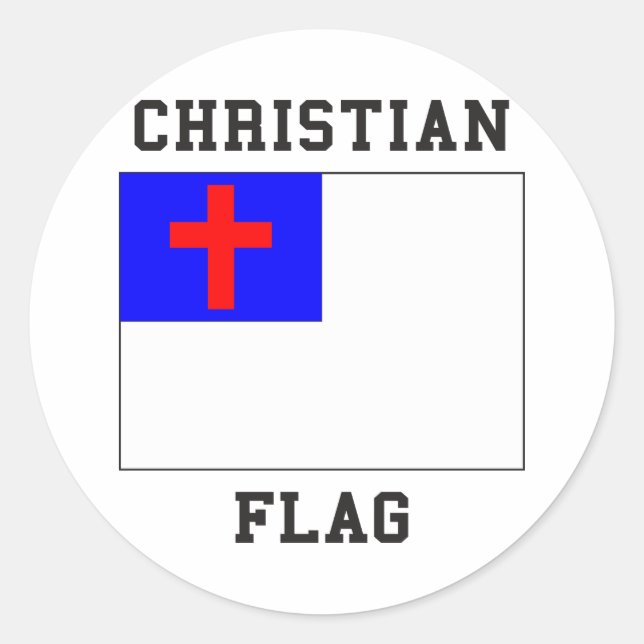 Adesivo Redondo Christian Flag (Frente)