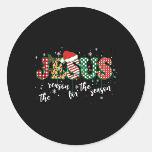 Adesivo Redondo Christian Jesus A Razão Do Feriado De Natal