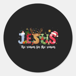 Adesivo Redondo Christian Jesus A Razão Do Feriado De Natal