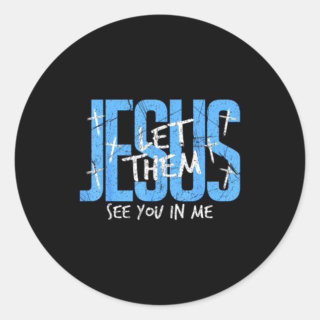 Adesivo Redondo Christian Religious See You In Me Thankful Thanksg (Frente)