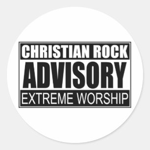Adesivo Redondo Christian Rock Advisory.