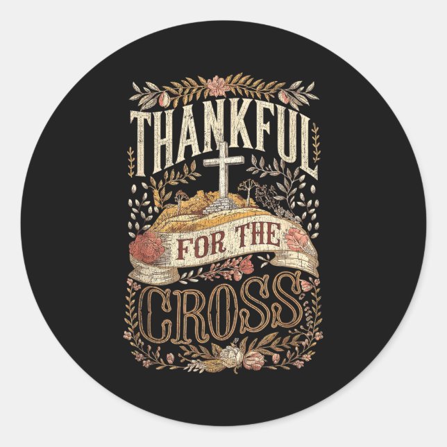 Adesivo Redondo Christian Thanksgiving Shirts And Co. Christian Th (Frente)
