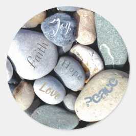 Adesivo Redondo Christian Value Love Esperam que a alegria da feli