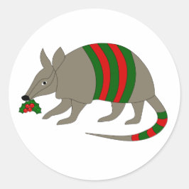 Adesivo Redondo Christmas Armadillo Stickers