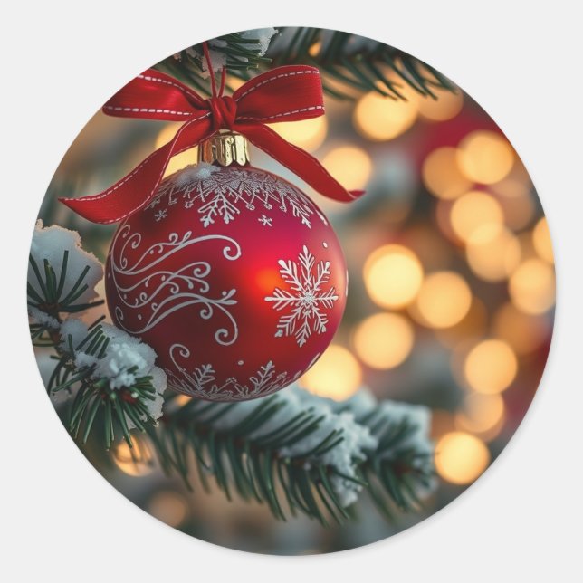 Adesivo Redondo Christmas art (Frente)