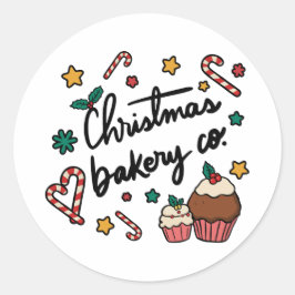 Adesivo Redondo Christmas Bakery Co.