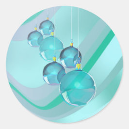 Adesivo Redondo CHRISTMAS BALLS & RIBBY, por SHARON SHARPE