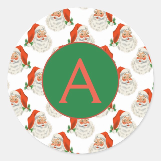 ADESIVO REDONDO CHRISTMAS CLASSIC ROUND STICKER INICIAL (Frente)