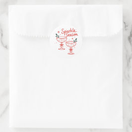 Adesivo Redondo Christmas Cocktails Sparkle Season