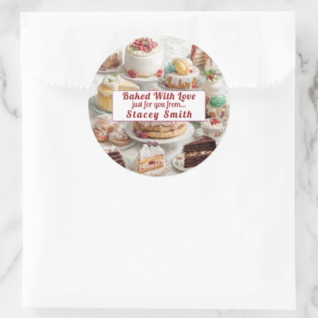 Adesivo Redondo Christmas Cookies Cakes Pies Treats (Bolsa)