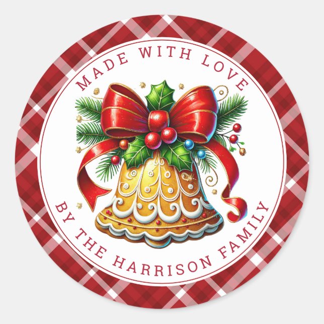 Adesivo Redondo Christmas Cookies Round Stickers (Frente)