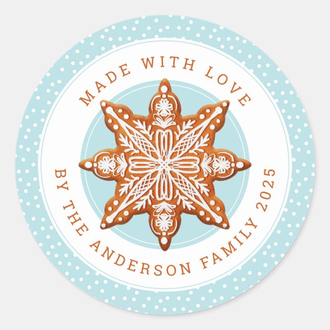 Adesivo Redondo Christmas Cookies Round Stickers (Frente)