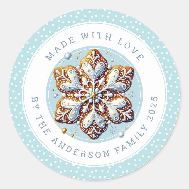 Adesivo Redondo Christmas Cookies Round Stickers (Frente)