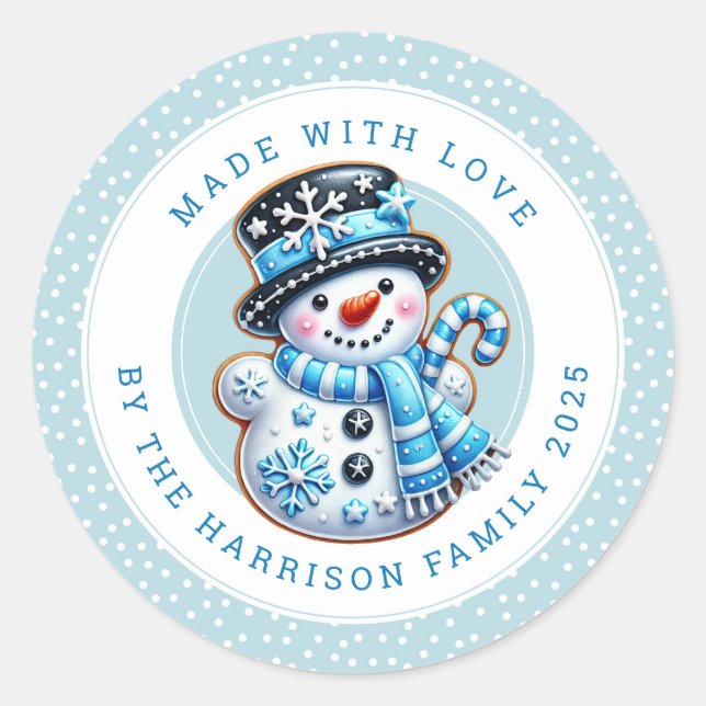 Adesivo Redondo Christmas Cookies Round Stickers (Frente)