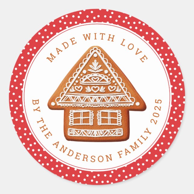 Adesivo Redondo Christmas Cookies Round Stickers (Frente)