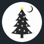 Adesivo Redondo Christmas Creepy Tree<br><div class="desc">by maydaze</div>
