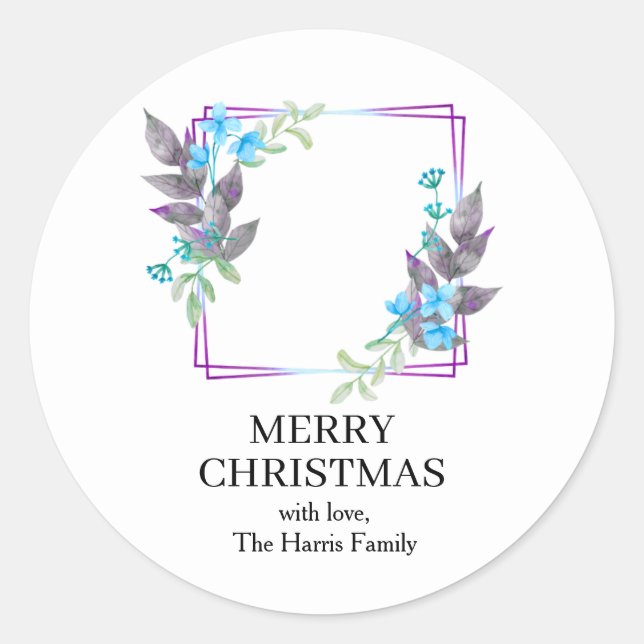 Adesivo Redondo Christmas Custom Text Stickers Roll (Frente)