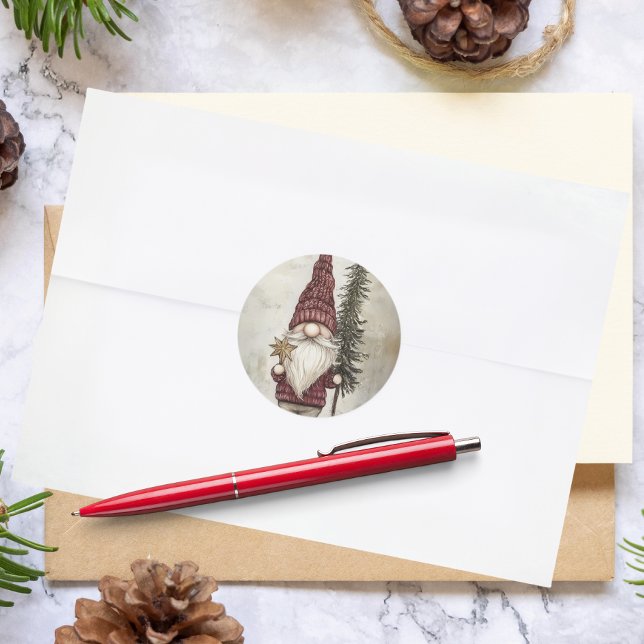 Adesivo Redondo Christmas Gnome for the Holidays (Criador carregado)