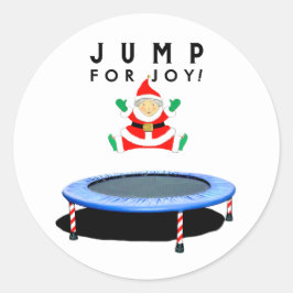 Adesivo Redondo Christmas Holiday Trampoline Gymnastics