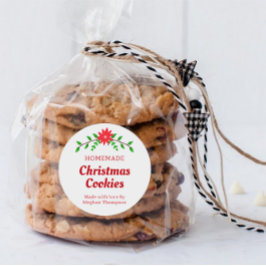 Adesivo Redondo Christmas Homemade Cookies Gift Label