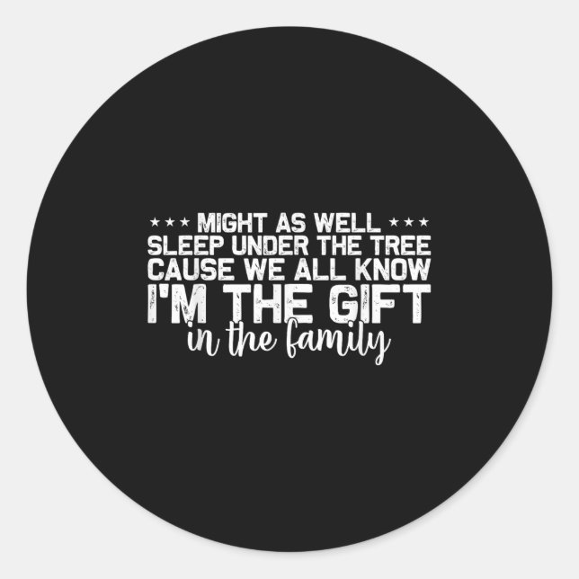 Adesivo Redondo Christmas Humor Men Women Favorite Person Funny Ch (Frente)