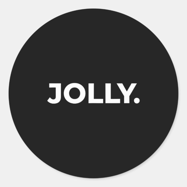 Adesivo Redondo Christmas Jolly. Minimal Bold Holiday Lettering Me (Frente)