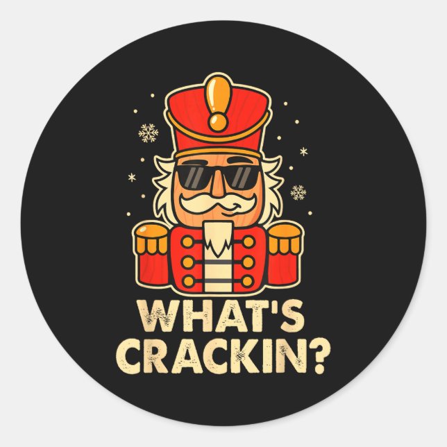 Adesivo Redondo Christmas Nutcracker Shirt Men Kids Women Boys Chr (Frente)