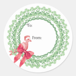 Adesivo Redondo Christmas Pigeon Sticker