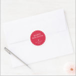 Adesivo Redondo CHRISTMAS SEAL moderno ponto festivo vermelho<br><div class="desc">por kat massard >> www.simplysweetpaperie.com <<< Mantenha a magia viva neste Natal</div>