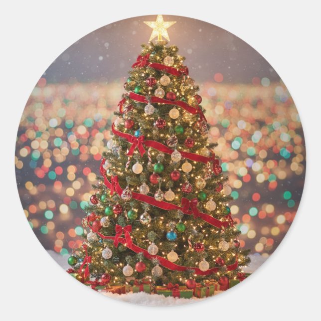 Adesivo Redondo Christmas Sticker  (Frente)