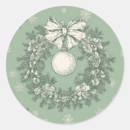 Adesivo Redondo Christmas Sticker Green