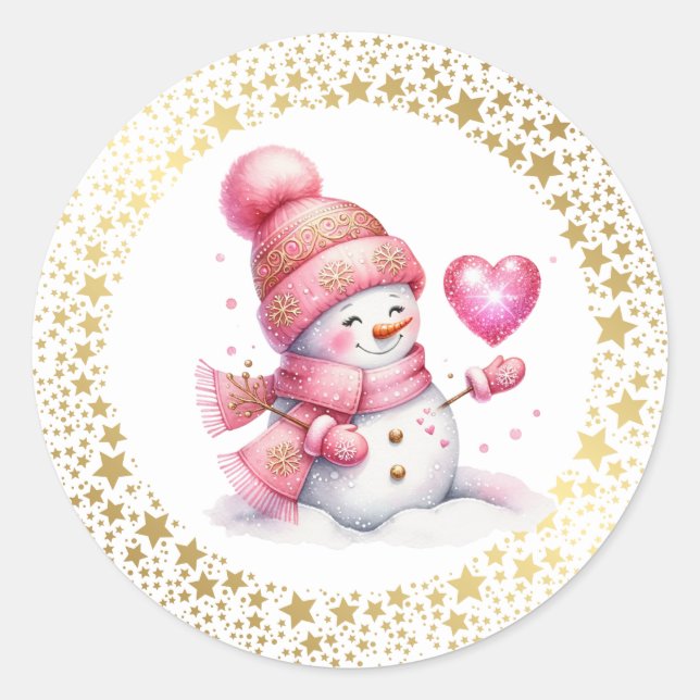 Adesivo Redondo Christmas Stickers (Frente)