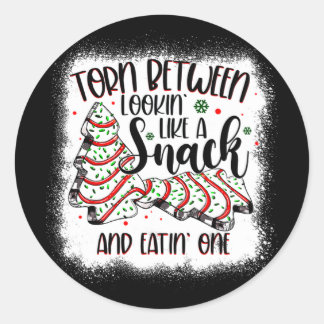 Adesivo Redondo Christmas Tree Cake Torn Between Lookin Like A Sna