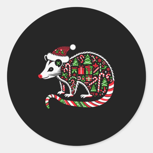 Adesivo Redondo Christmas Tree Candy Ssum Santa Christmas Womens M (Frente)