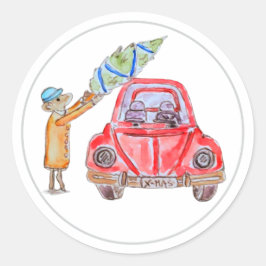 Adesivo Redondo Christmas Tree Time!