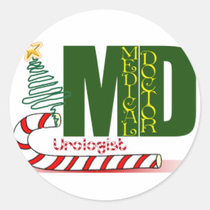 ADESIVO REDONDO CHRISTMAS UROLOGIST - MÉDICO - MD