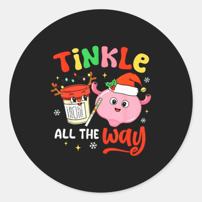 Adesivo Redondo Christmas Urologist Nephrologist T Healthcare Work (Frente)