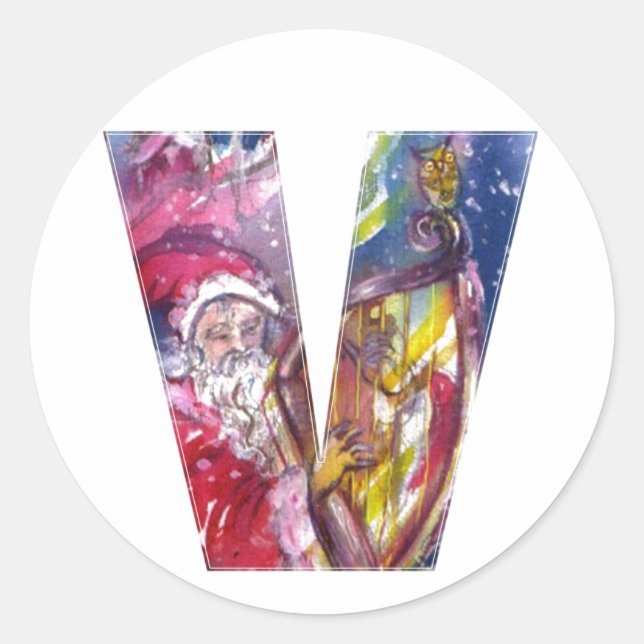 ADESIVO REDONDO CHRISTMAS V CARTA / PAPAIS NOEIS QUE REPRODUZEM HA (Frente)