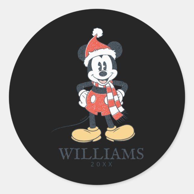 Adesivo Redondo Christmas With Santa Hat  (Frente)