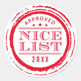 Adesivo Redondo CHRISTMAS WRAPPING engraçado belo selo vermelho 20