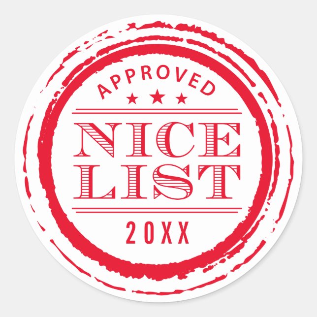 Adesivo Redondo CHRISTMAS WRAPPING engraçado belo selo vermelho 20 (Frente)