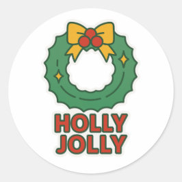 Adesivo Redondo Christmas wreath