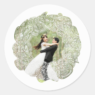 Adesivo Redondo Christmas Wreath Stickers