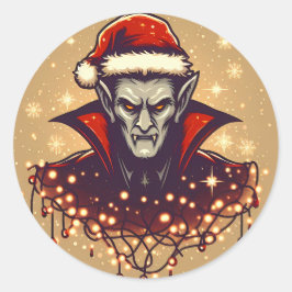 Adesivo Redondo Christmassy Vampire