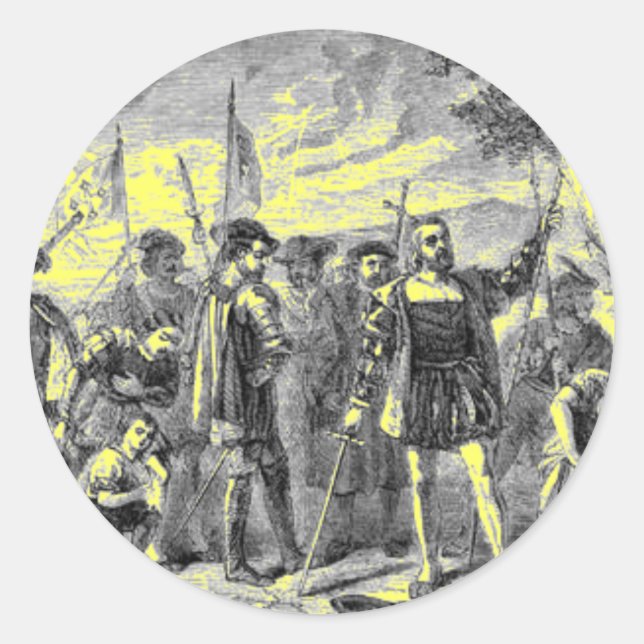 Adesivo Redondo Christopher Columbus (Frente)