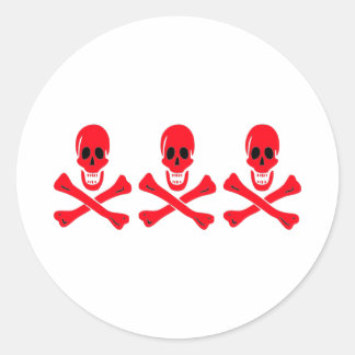 Adesivo Redondo Christopher Condent-Red