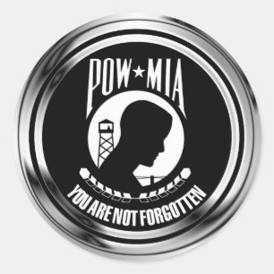 ADESIVO REDONDO CHROME POW MIA