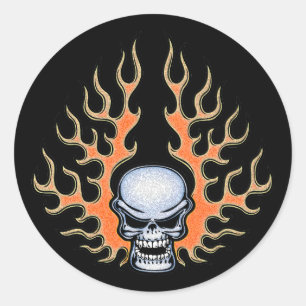 Adesivo Redondo Chromeboy - chamas