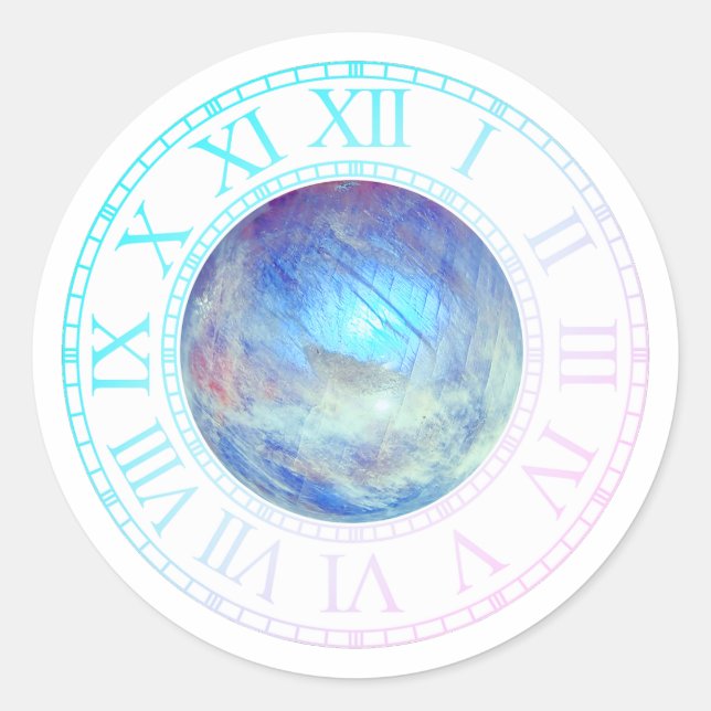 Adesivo Redondo Chrono Mistica Sticker - Rainbow Moonstone (W) (Frente)